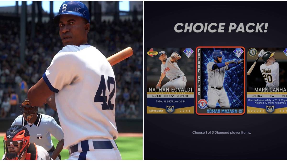 MLB The Show 21 Earning Stubs Collage Jackie Robinson And Choice Pack