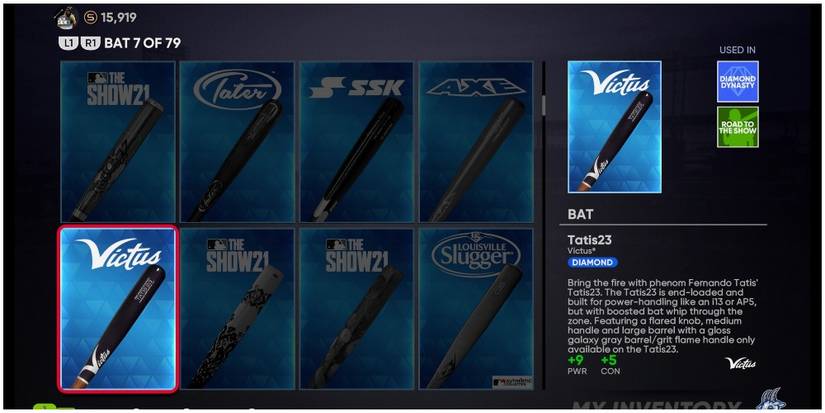 MLB The Show 21 Equipping The Tatis23 In The Bat Collection