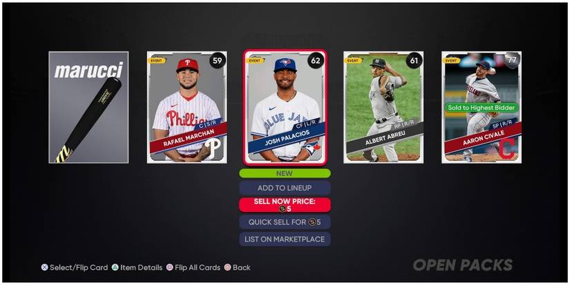 MLB The Show 21 Example Of A Bad Sell Now Card