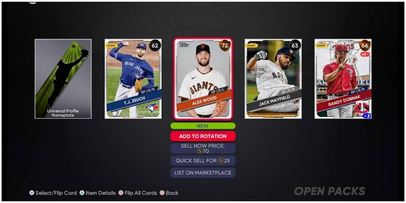 MLB The Show 21 Example Of A Good Sell Now Card