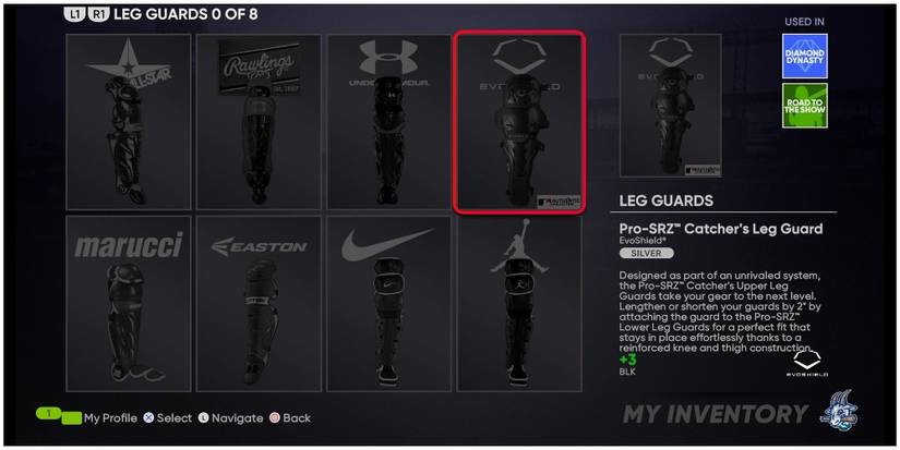 MLB The Show 21 Leg Guards Equipment
