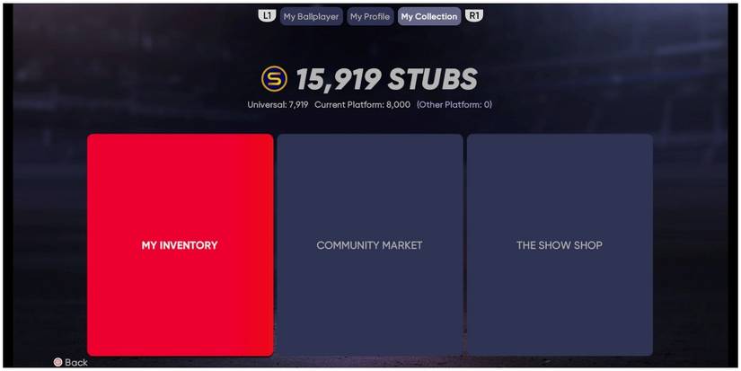 MLB The Show 21 My Collection Screen In Road To The Show