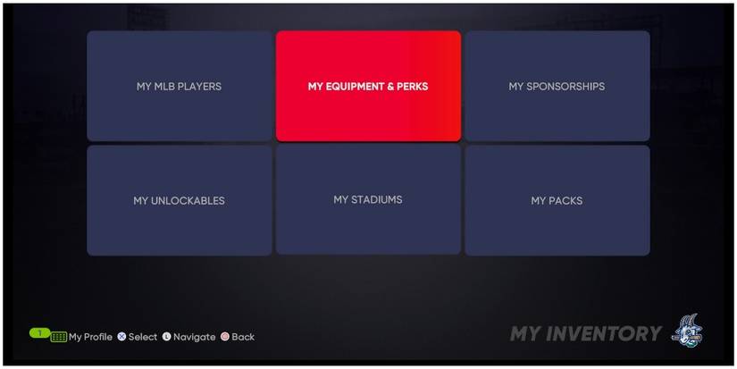 MLB The Show 21 My Inventory Screen