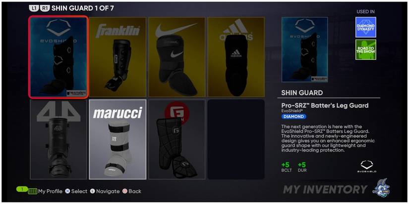 MLB The Show 21 Shin Guard Equipment