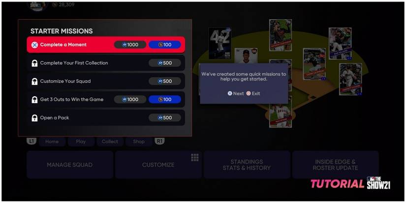 MLB The Show 21 Tutorial Missions In The Diamond Dynasty Mode