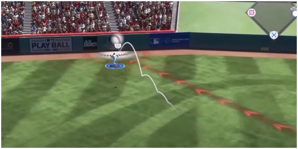 MLB The Show 21 Utilizing The Off The Wall Ribbon Indicator
