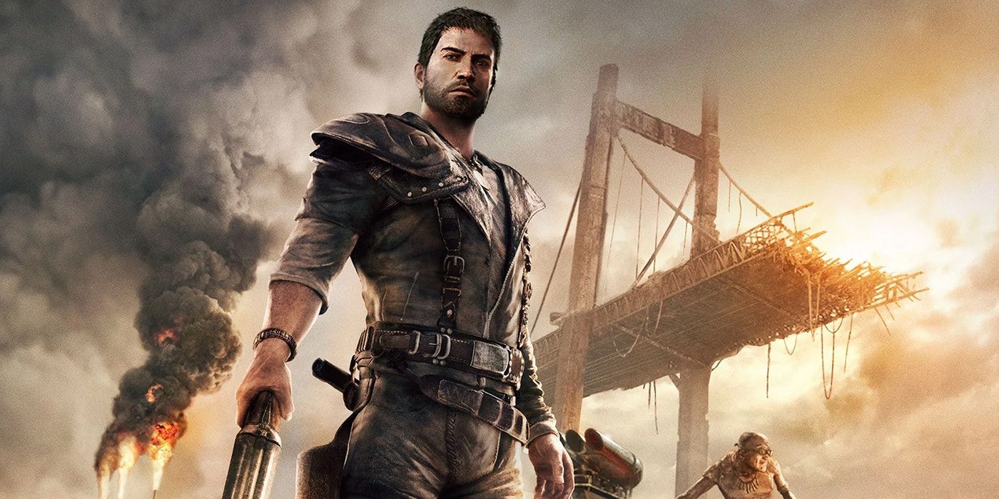 Mad Max game front cover with man standing