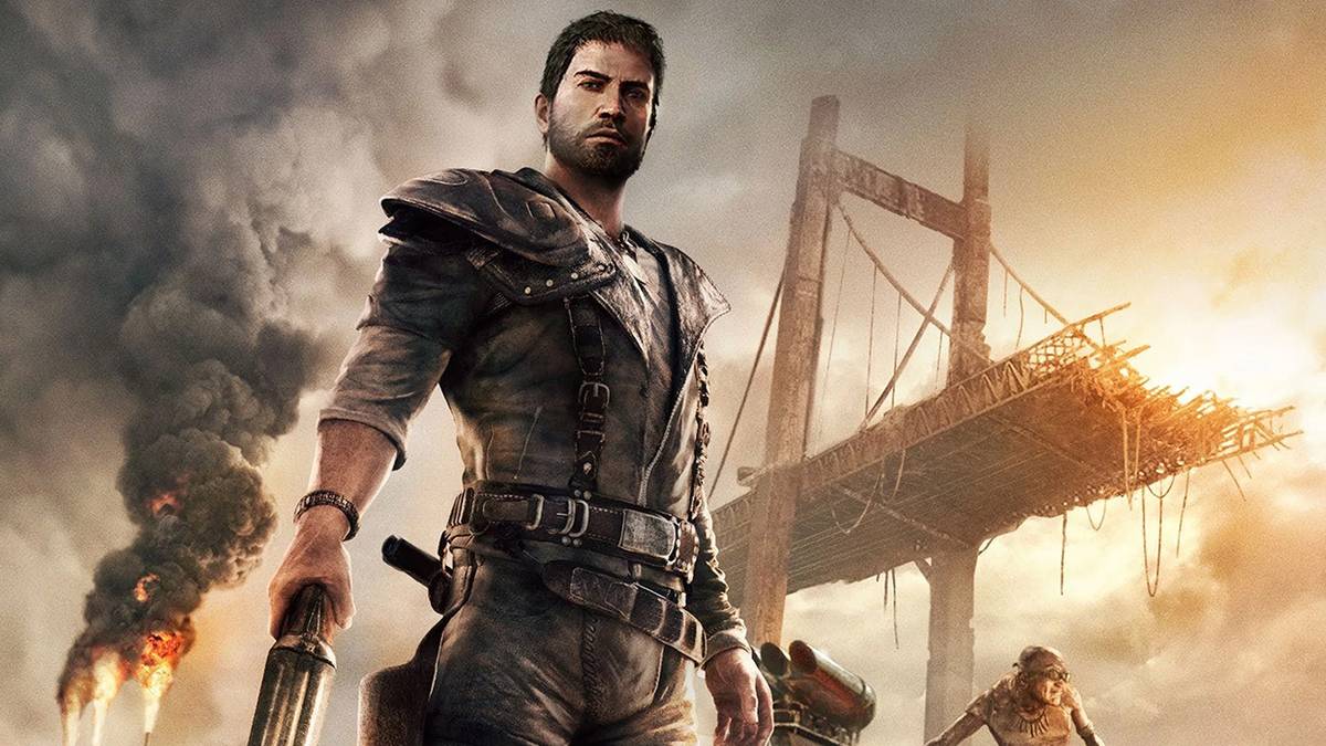 Mad Max game front cover with man standing