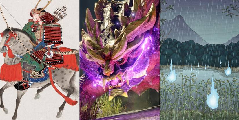 Split Image Of The Magnamalo And Its Inspirations