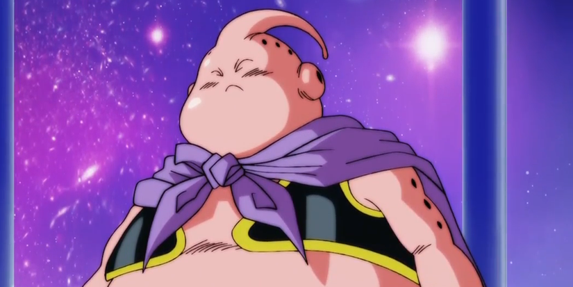 Majin Buu fights in the Tournament of Power preliminaries in Dragon Ball Super