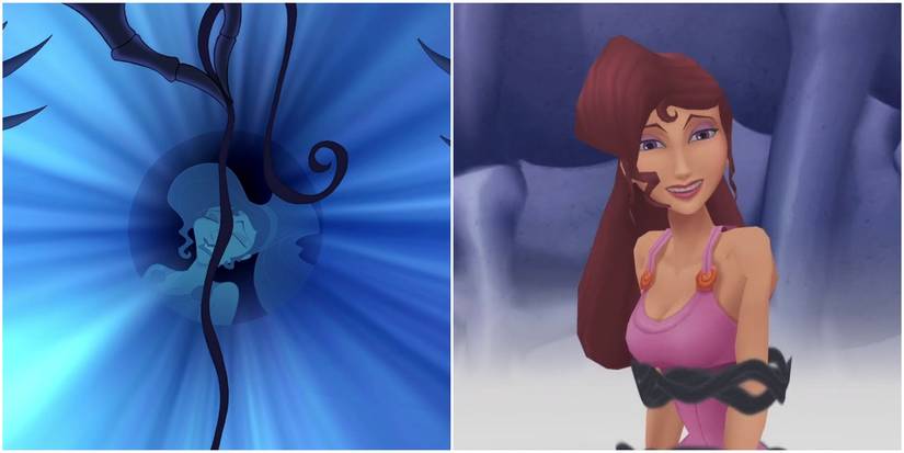 The Fates cut Meg's thread in Hercules