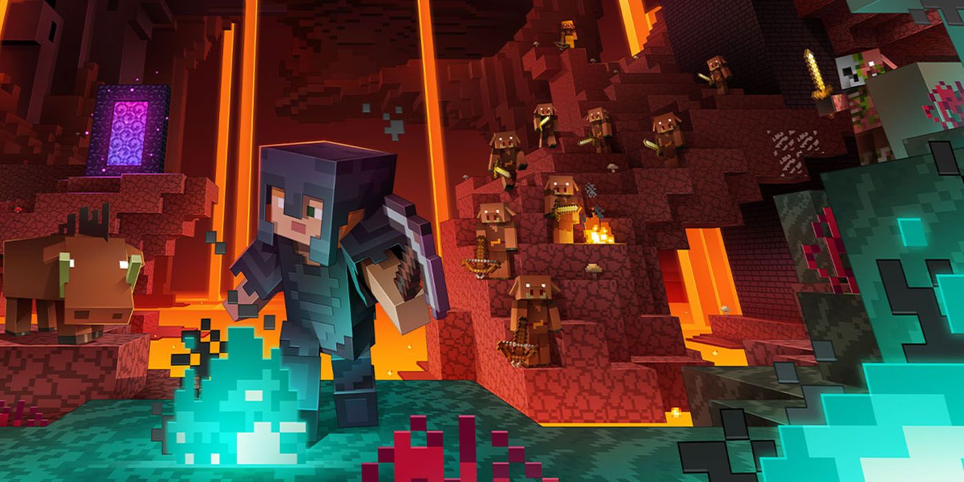 Minecraft exploring the nether