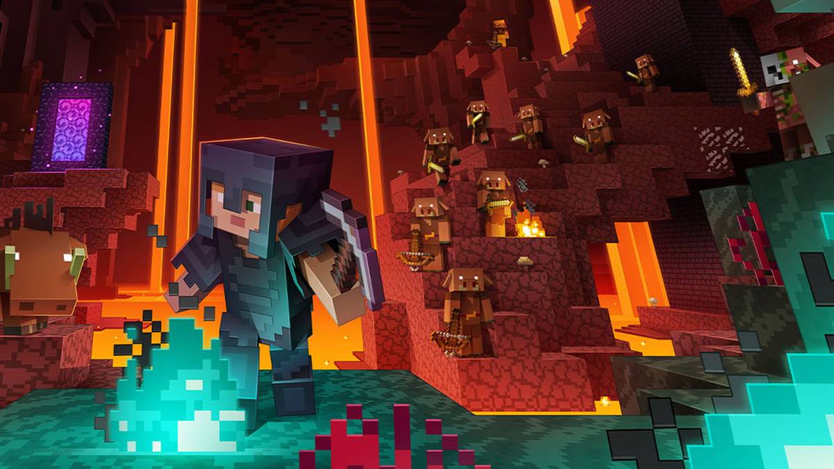 Minecraft exploring the nether