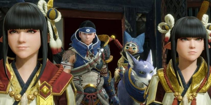 A Scene From The Beginning Of Monster Hunter Rise