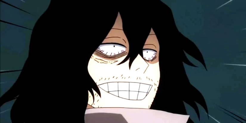 Aizawa Smiling in My Hero Academia