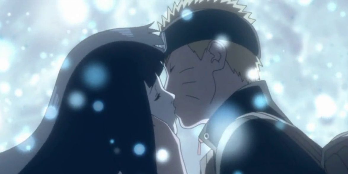 Naruto and Hinata kissing in The Last Naruto The Movie