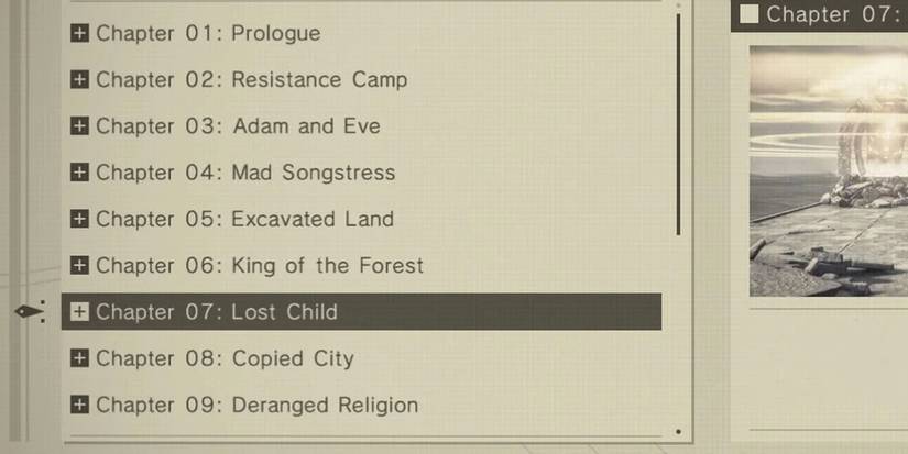 Nier Automata Chapter Select