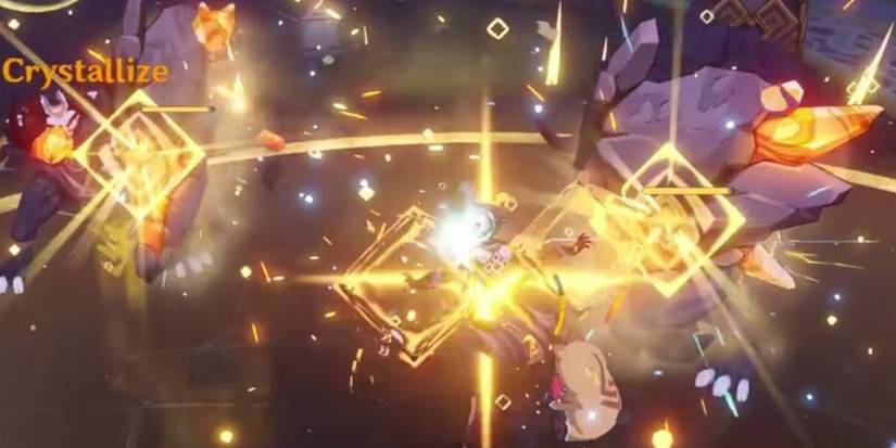 Breaking Geo shield with Zhongli's hold skill