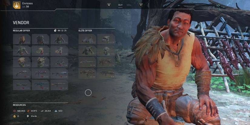 Players can buy legendary items from Tiago after beating Outriders