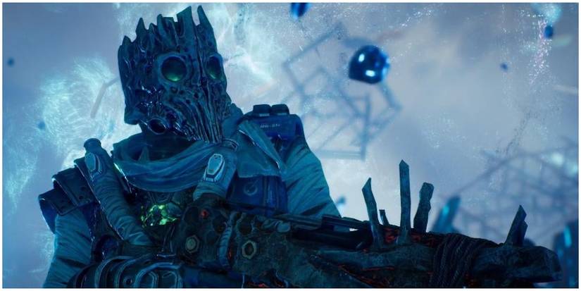 Outriders Demolisher Technomancer With Legendary Equipment