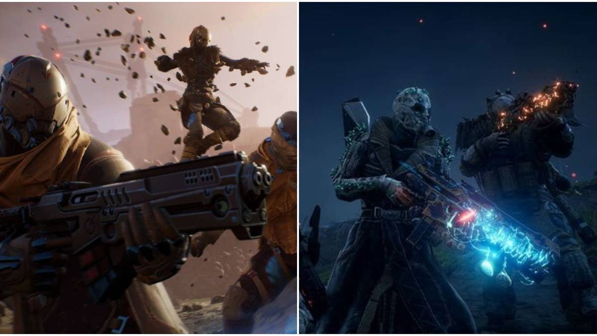 Outriders Legendary Double Gun Collage Players With Double Guns