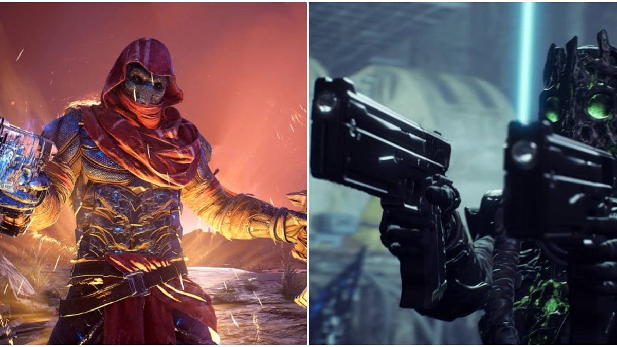 Outriders Legendary Pistols Ranked Collage Both Sets Equipped