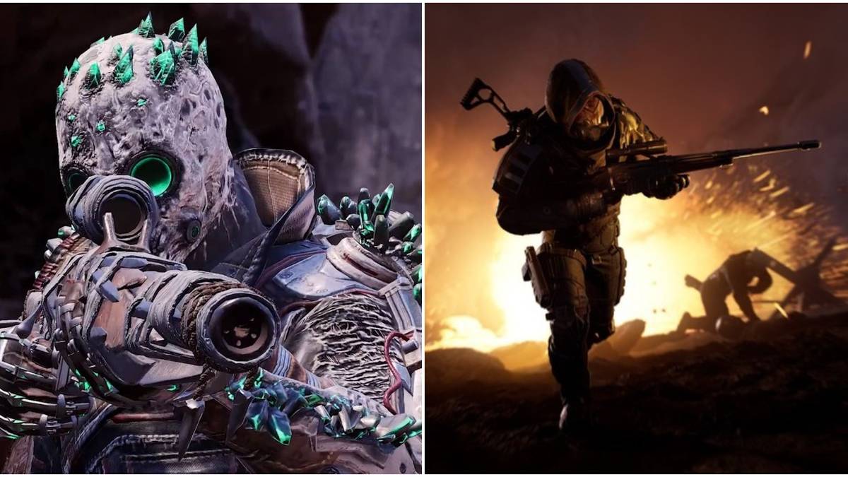 Outriders Legendary Sniper Rifle Collage Technomancer And Game Art