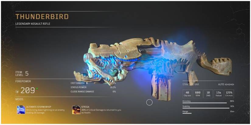 Outriders Thunderbird In Game Picture