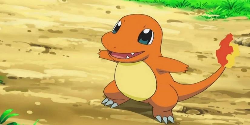 Pokémon anime Charmander In A Field