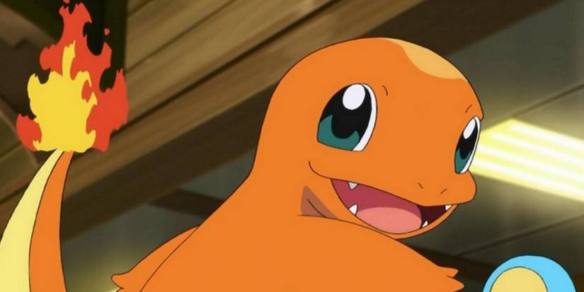 Pokemon anime Charmander and Froakie