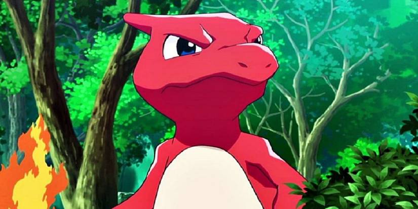 Pokemon anime Charmeleon In Forest