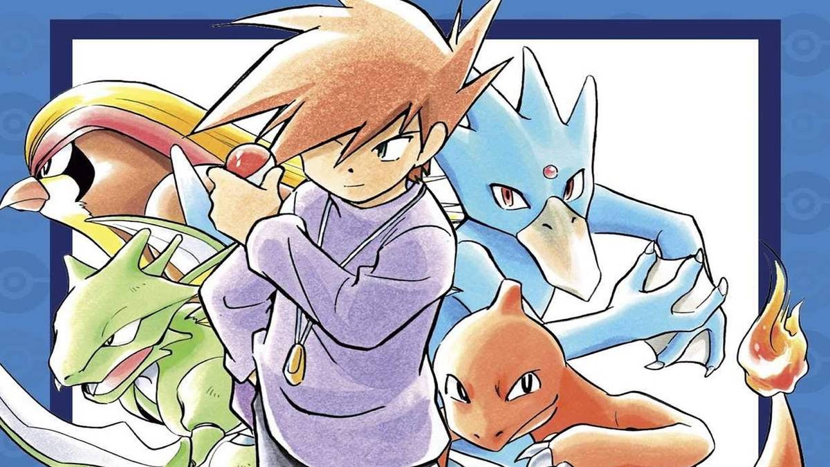 Pokemon Adventures Blue and his pokemon