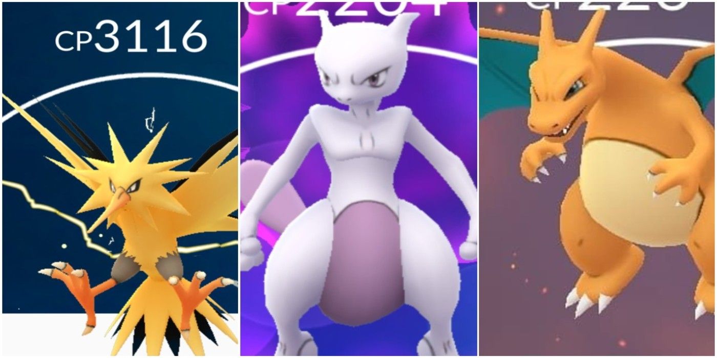 Pokemon GO Zapdos, Mewtwo, Dragonite