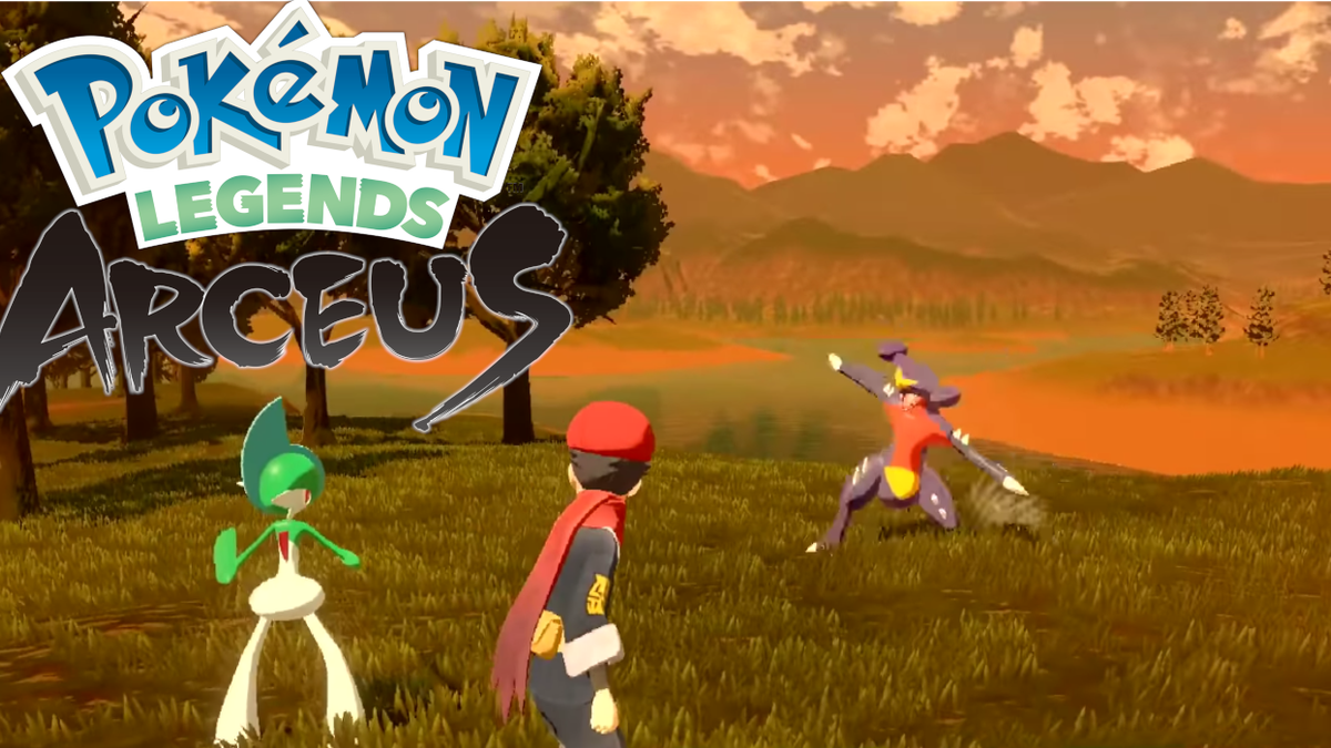 pokemon legends arceus battle gallade garchomp logo