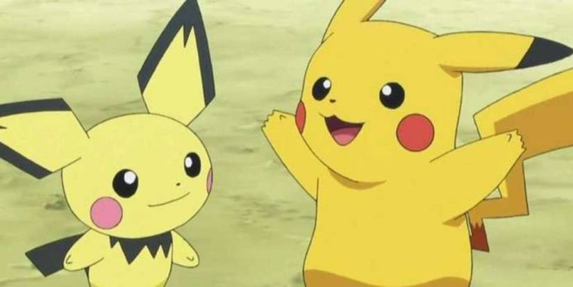 Pokemon Pichu and Pikachu