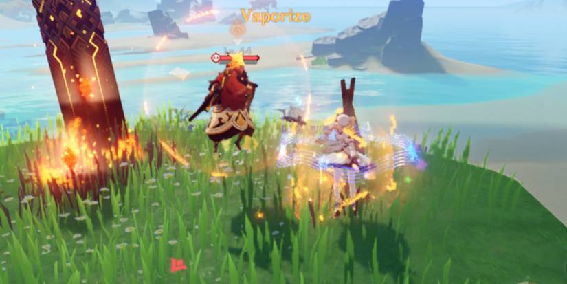 Barbara against Pyro Abyss Mage