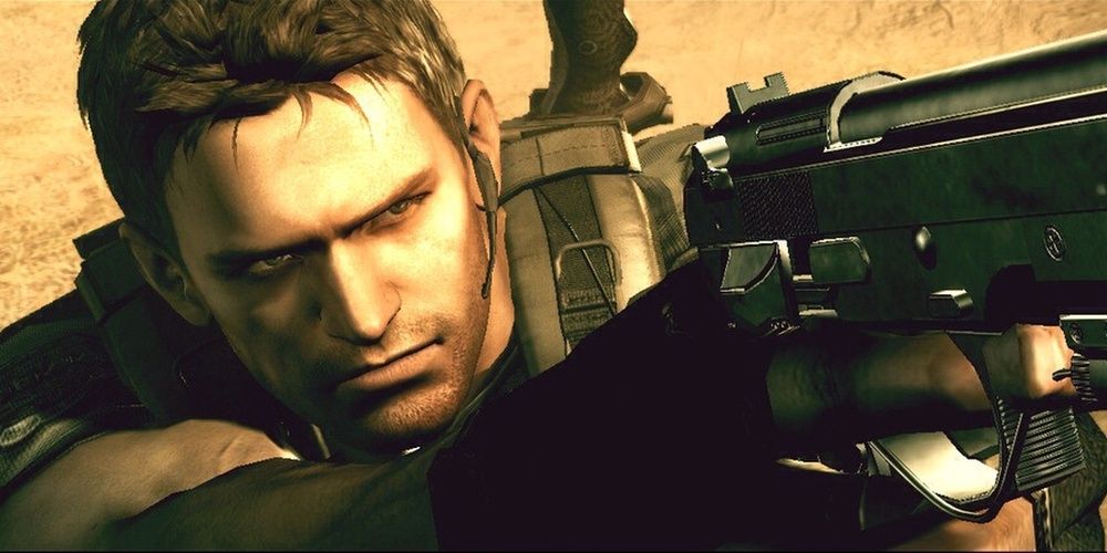 Resident Evil 5 Chris Redfield Aiming Handgun Up