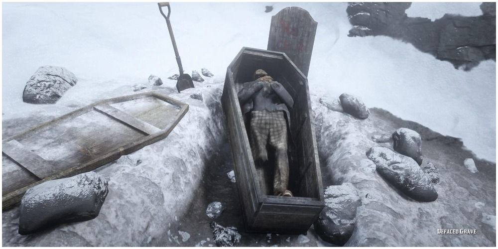 Red Dead Redemption 2 Defaced Grave Of The Ice Skater