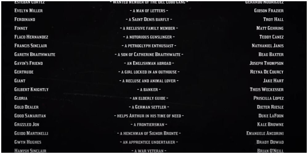 Red Dead Redemption 2 Gavin's Name Not In The Credits