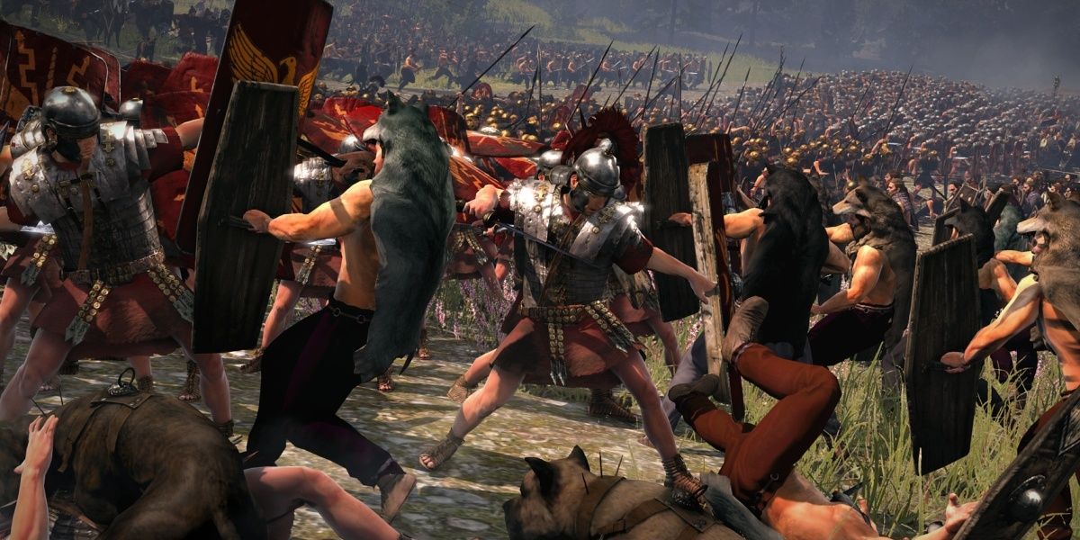 Roman Legionary Fighting From Total War Rome II