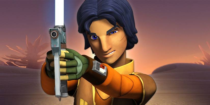 Ezra Bridger and his lightsaber from Star Wars Rebels