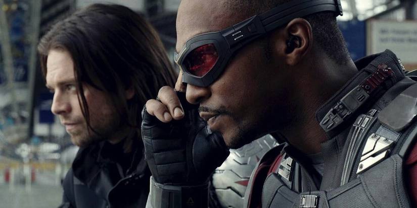 Sam and Bucky at the airport in Captain America Civil War