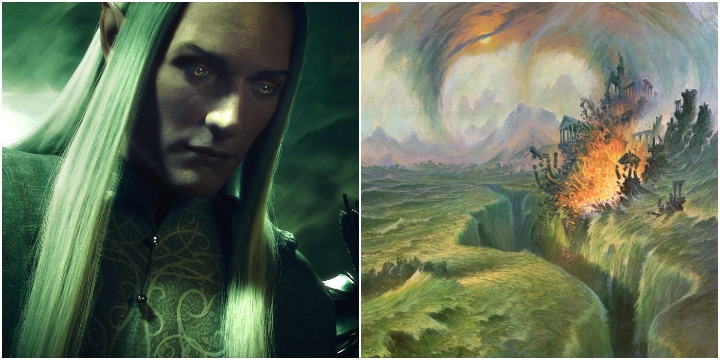 Sauron's deception causes the downfall of Númenor before The Lord of the Rings