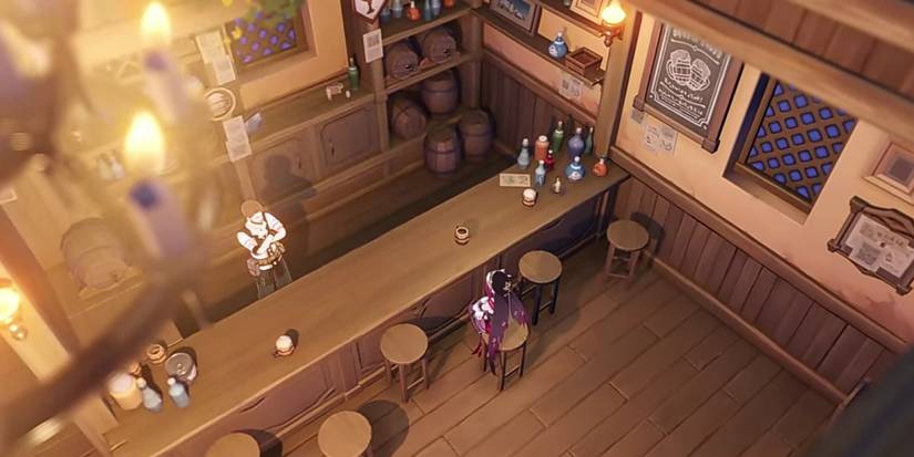 Rosaria sitting in the Tavern