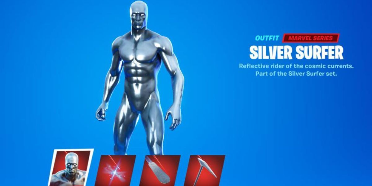 Silver Surfer skin in Fortnite
