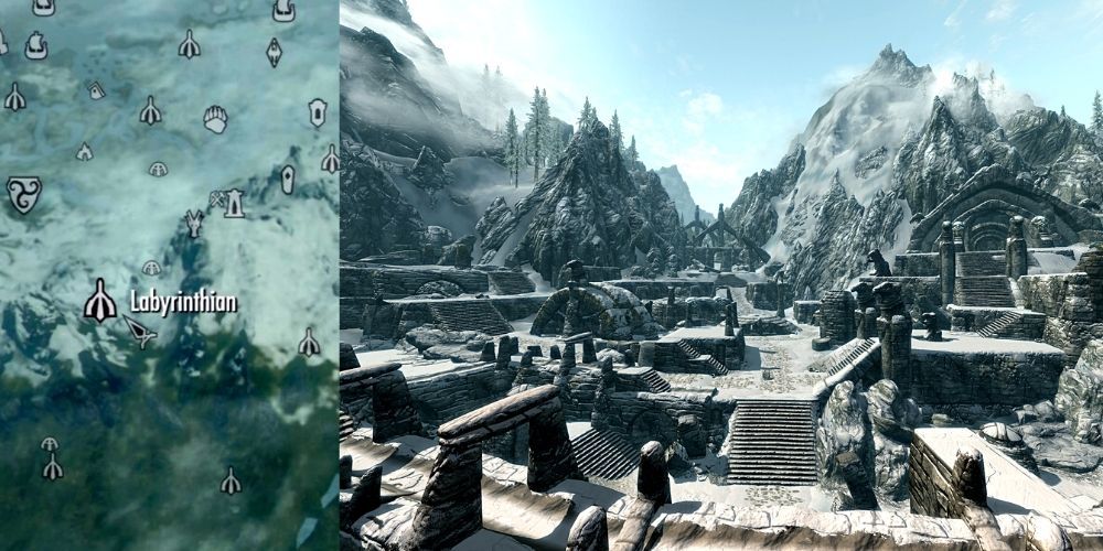 Skyrim Labyrinthian Map Location And Scenery