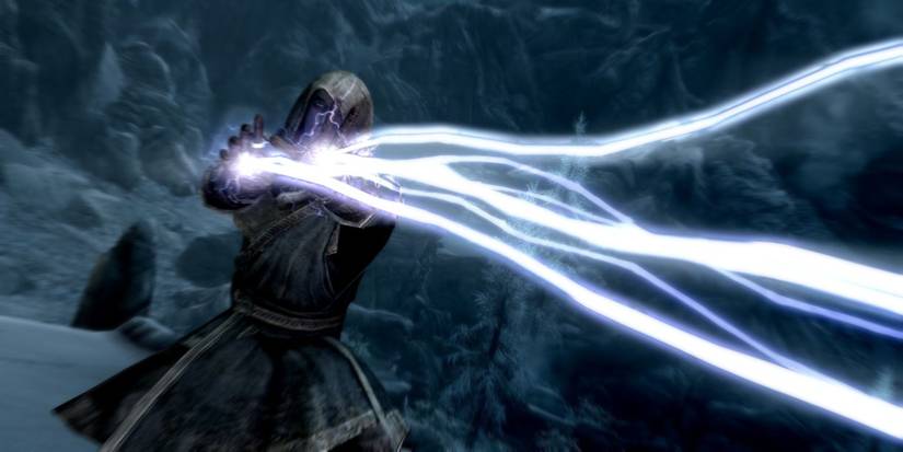 A Mage Using Shock Magic
