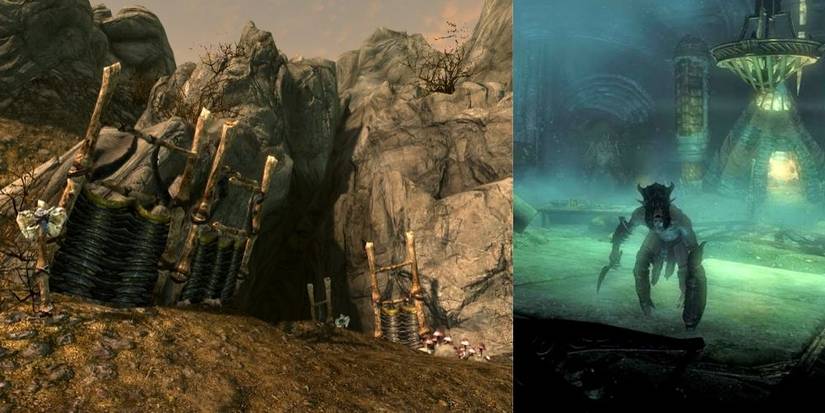 Skyrim Shimmermist Cave Grotto And Falmer