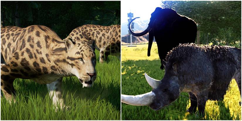 Mods add saber-toothed cats, woolly mammoths, and woolly rhinos to Jurassic World Evolution