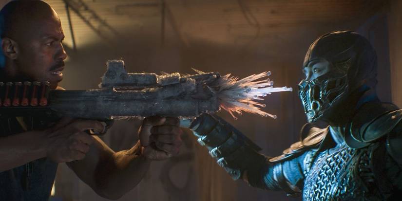 Sub Zero freezing shotgun blast Mortal Kombat 2021